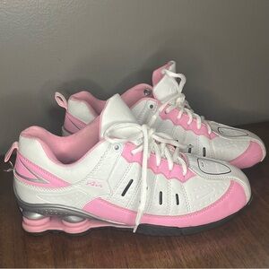 Pink and White Athletic Sneakers. AIR size 8